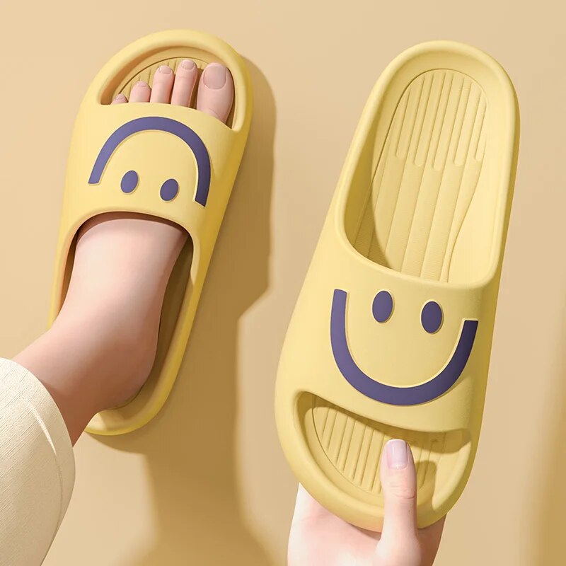 Men'S Shoes To Women'S - Sendal Rumah Berbentuk Awan dengan Wajah