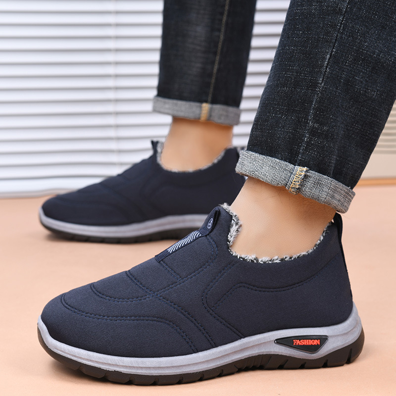 Men Shoes Boots - Sepatu Katun Musim Dingin Berlapis Bulu