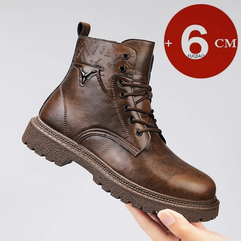 Men Shoes Boots - Sepatu Boots Pria Penambah Tinggi Tak