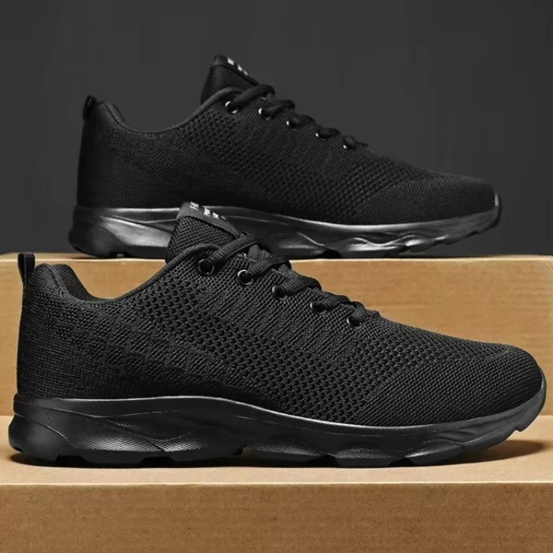 Men'S Shoes Black And White - Sepatu Pria Sepatu Kasual Bernapas Sepatu