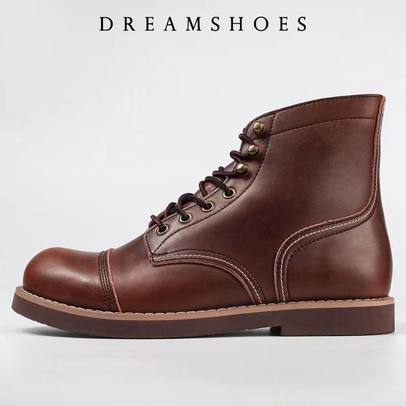 Men Shoes Boots - Sepatu Kasual Pria Kulit Sapi Asli