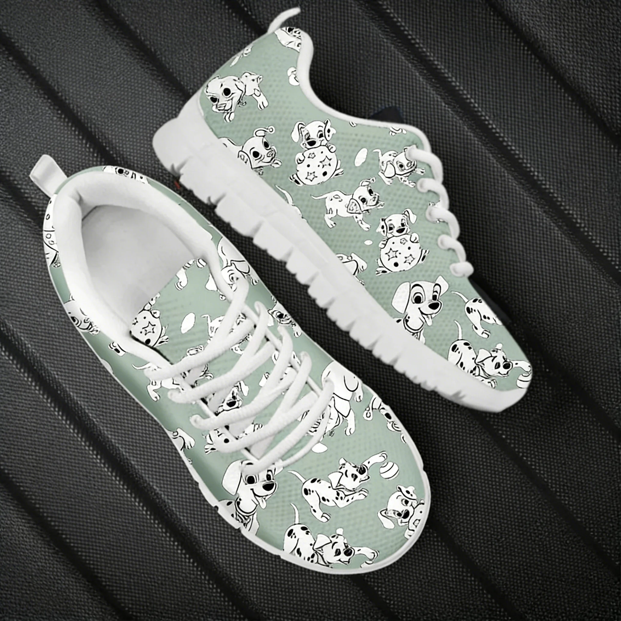 Men'S Shoes Black And White - Sepatu Kasual Wanita Pola Lucu Anjing