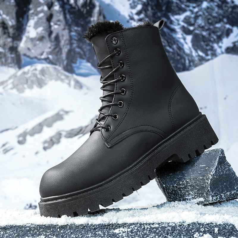 Men'S Shoes For Work - Sepatu bot tinggi pria berbahan bulu