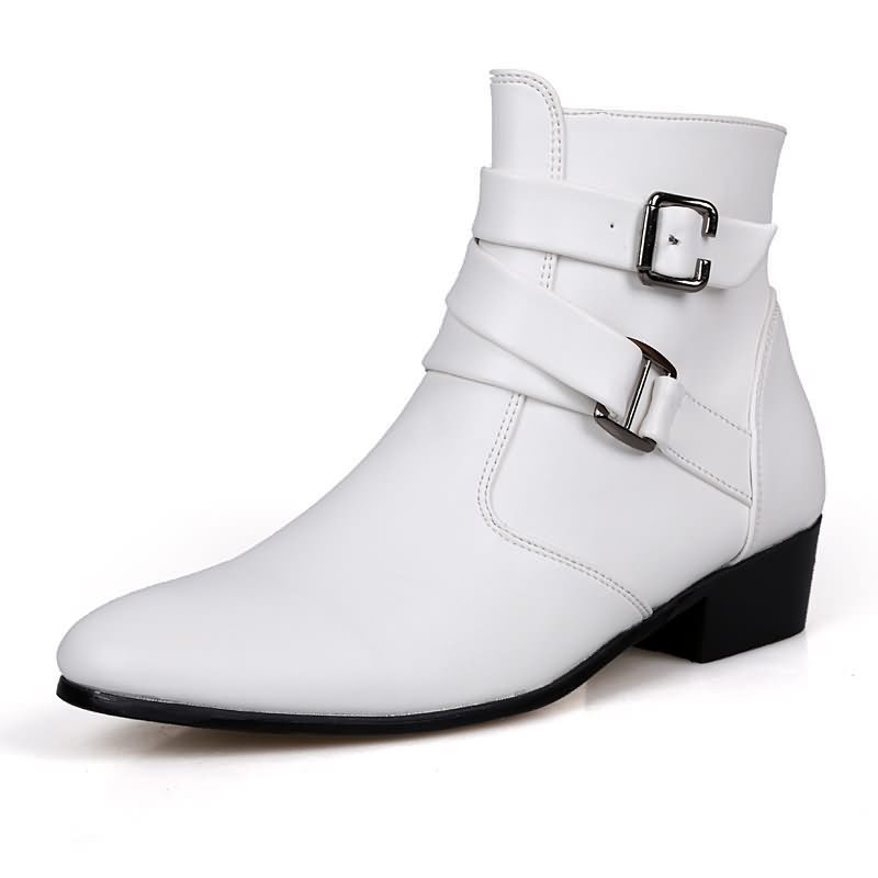 Men'S Shoes Black And White - Sepatu Bot Pria Mewah Sepatu Bot