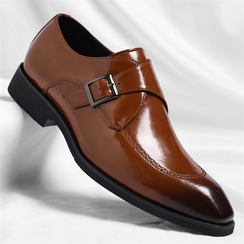 Monk Strap Shoe - Sepatu kulit formal pria ukuran besar,