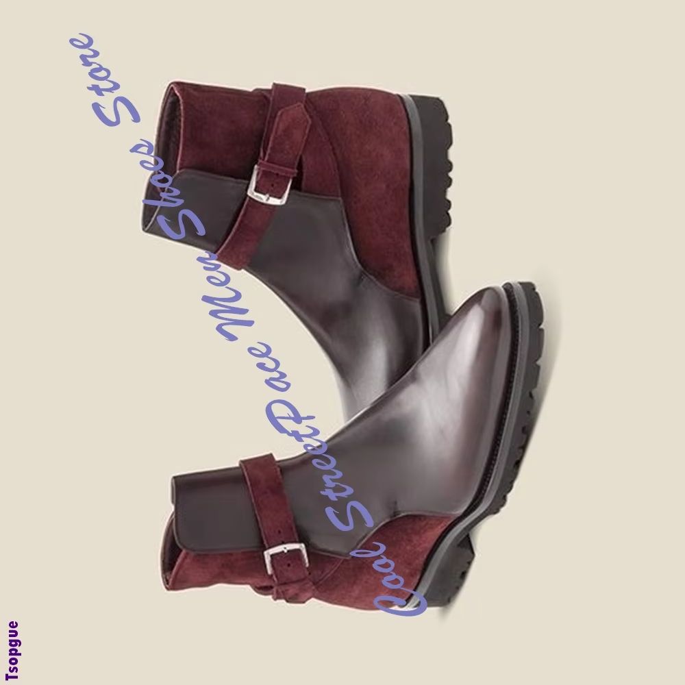 Monk Strap Shoe - Sepatu Boots Chelsea Monk Strap Kulit