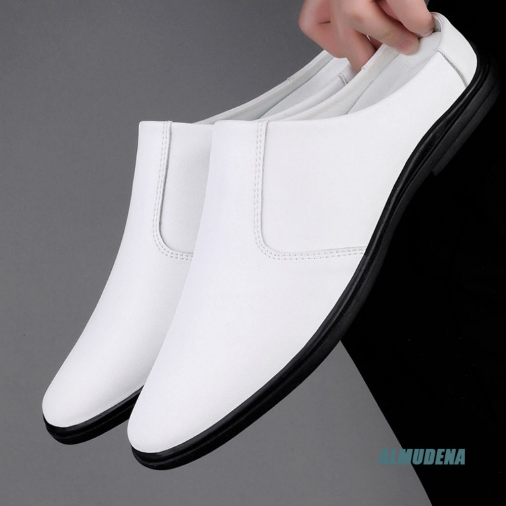 Sandal Bisnis Pria Minimalis T - Men'S Shoes Black And White ulasan dan harga