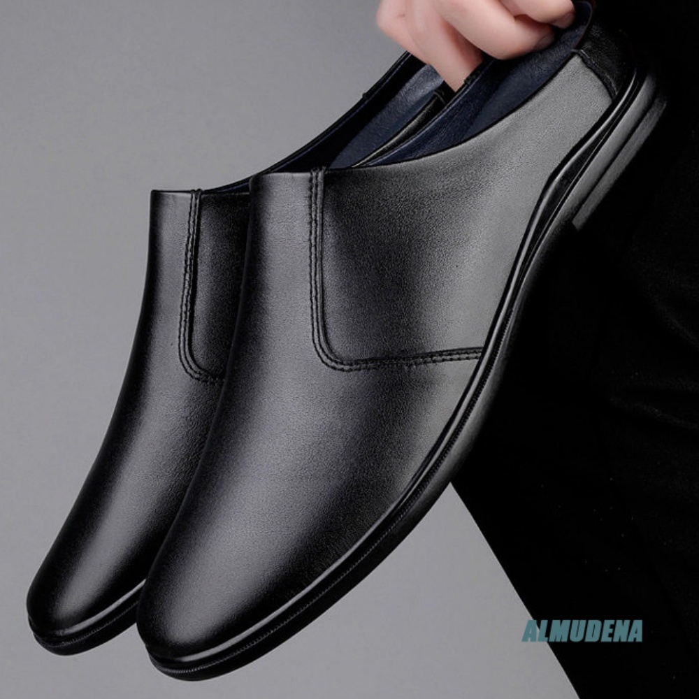 Sandal Bisnis Pria Minimalis T - Men'S Shoes Black And White ulasan dan harga