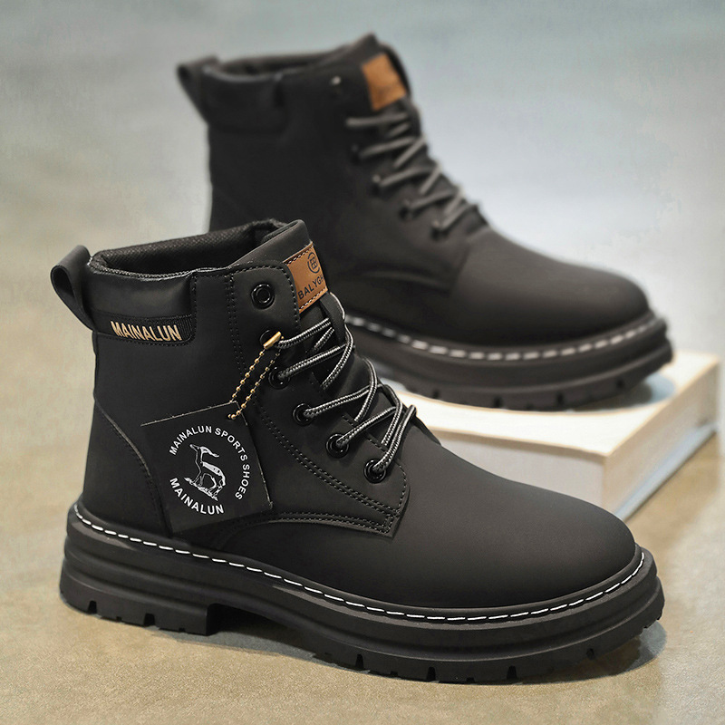 Sepatu Boots Pria Klasik High  - Men Shoes Boots ulasan dan harga