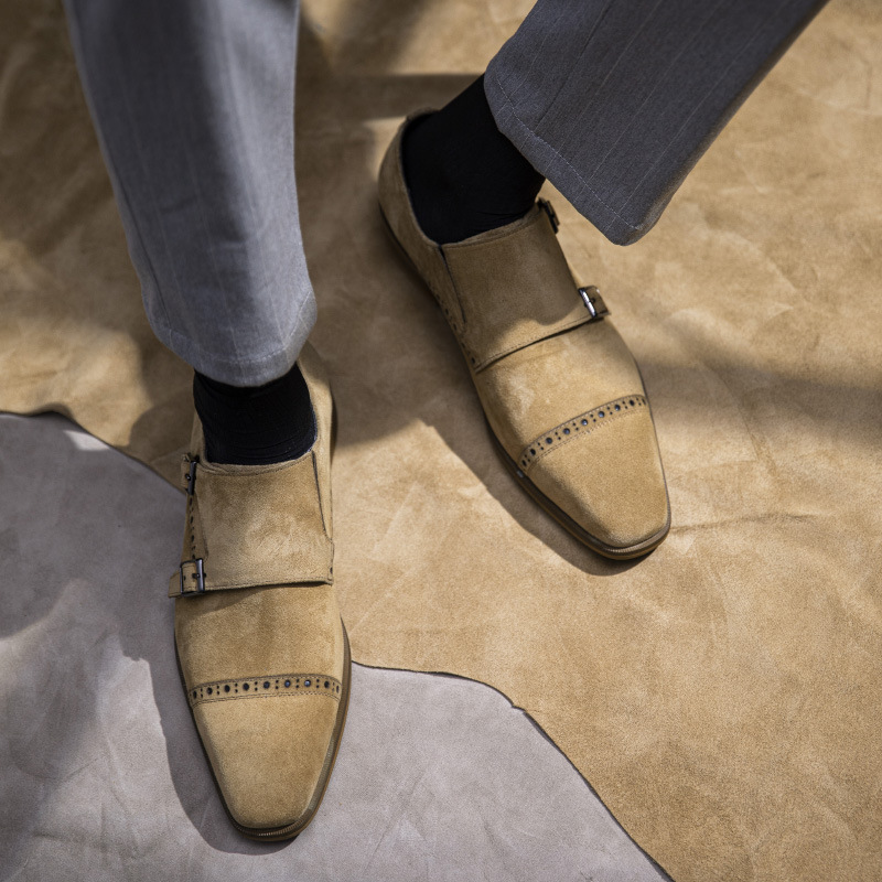 Sepatu pria desain Vintage sep - Monk Strap Shoe ulasan dan harga