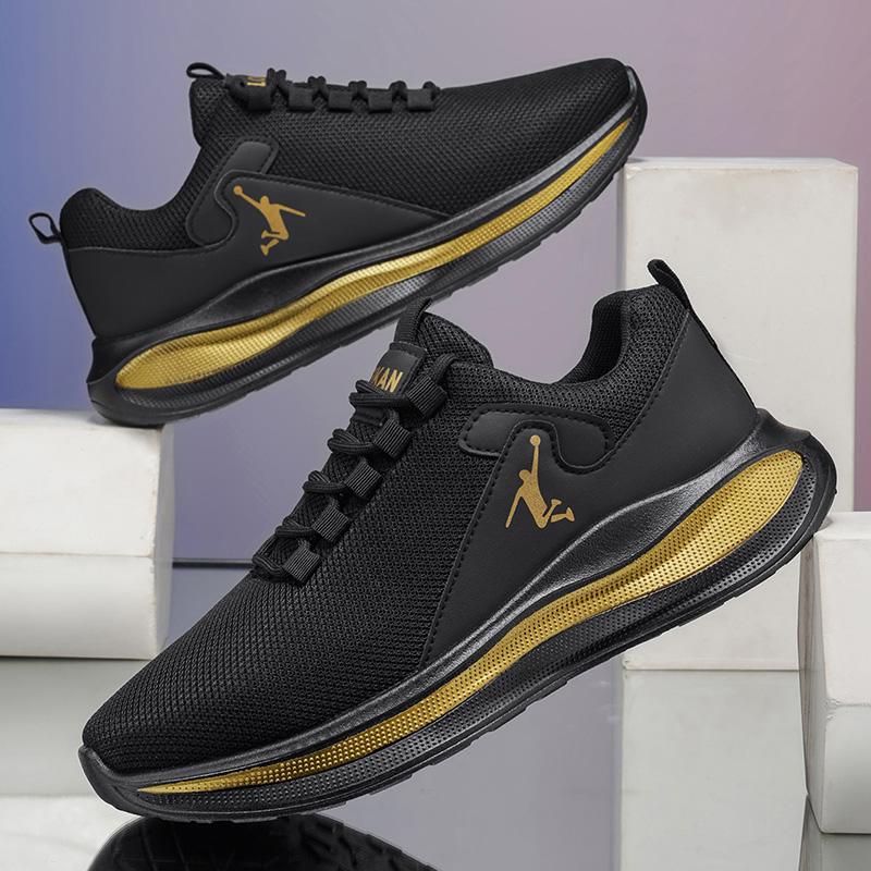 Sepatu Lari Pria Sol Empuk Rin - Men'S Shoes Black And White ulasan dan harga