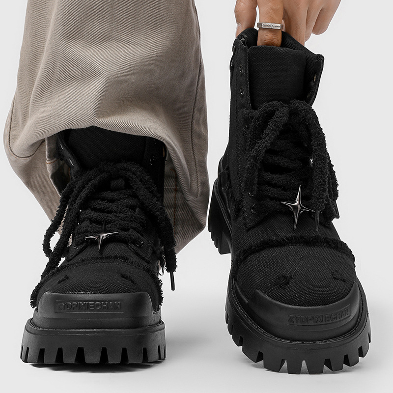 Sepatu Bot Pria Model High Top - Men'S Shoes For Work ulasan dan harga