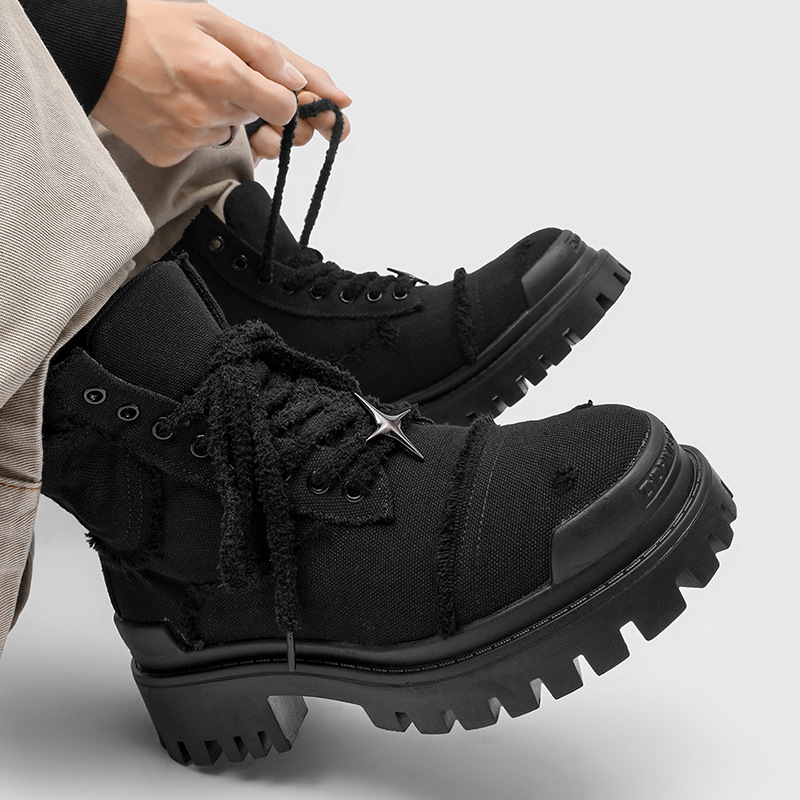 Sepatu Bot Pria Model High Top - Men'S Shoes For Work ulasan dan harga