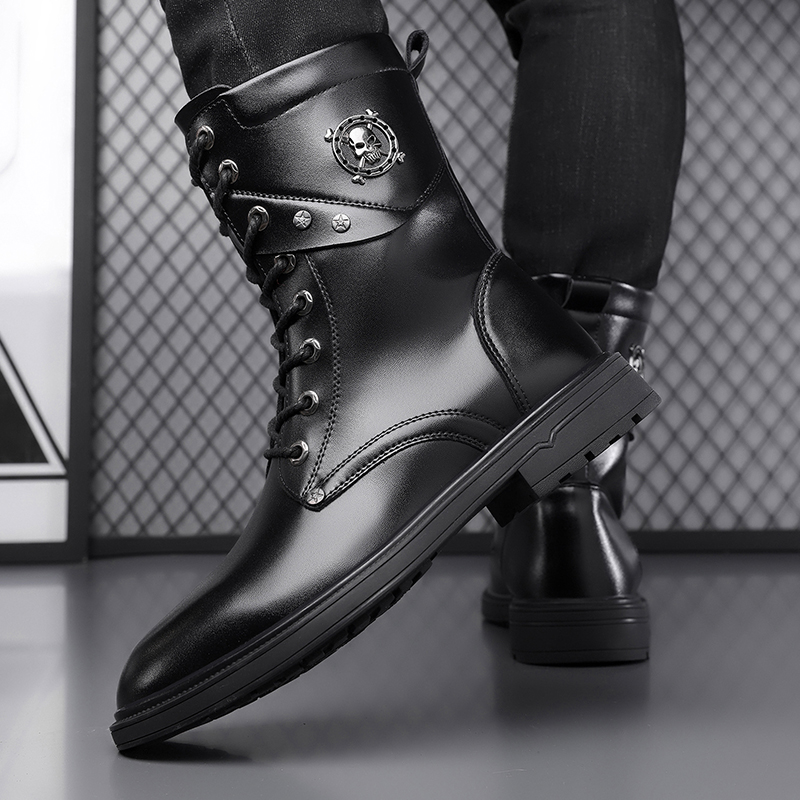Sepatu Boots Platform Sol Teba - Men'S Shoes Black And White ulasan dan harga
