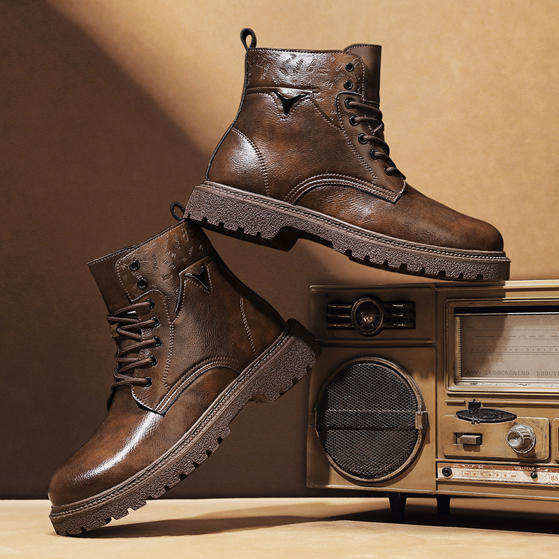 Sepatu Boots Pria Penambah Tin - Men Shoes Boots ulasan dan harga