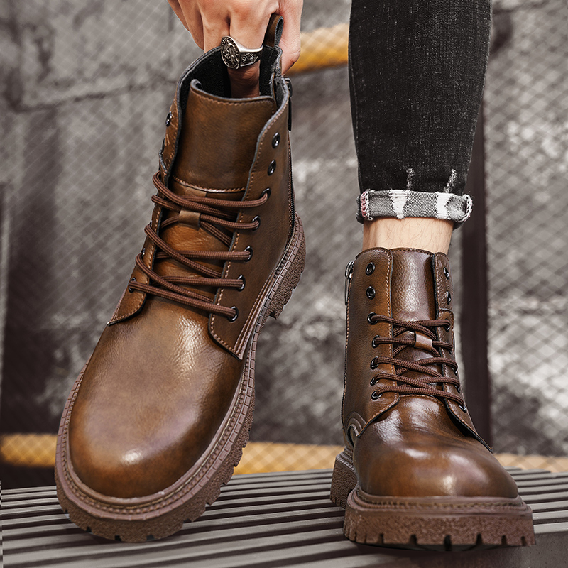 Sepatu Boots Pria Penambah Tin - Men Shoes Boots ulasan dan harga