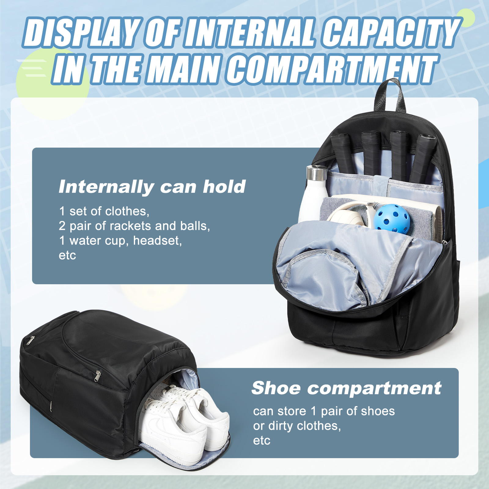 Tas Tenis Ransel Tenis 2 Raket - Men Shoes Men ulasan dan harga