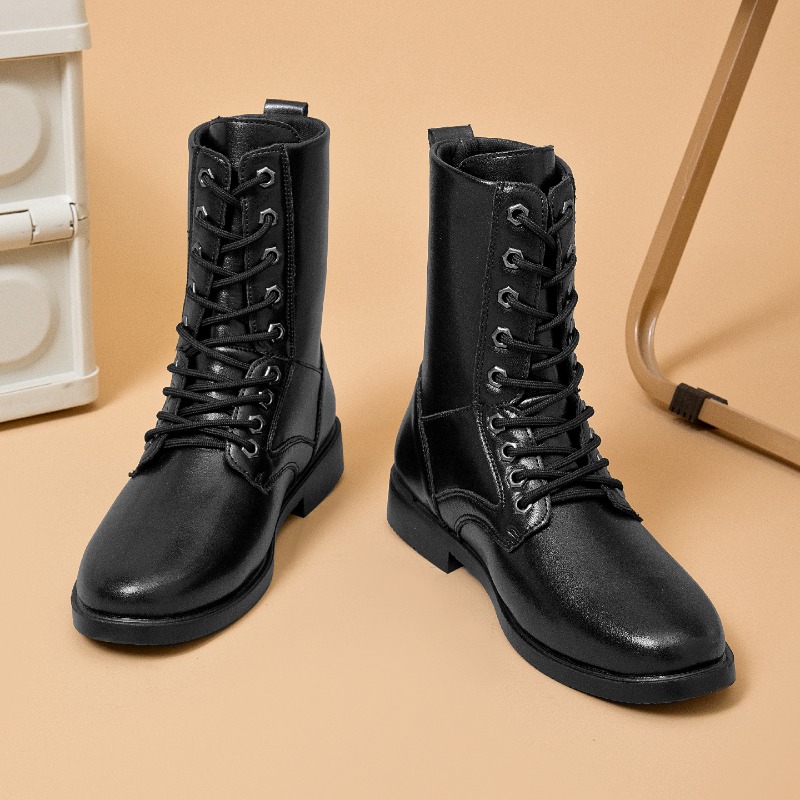 Sepatu Bot Kulit Tinggi Anti S - Men'S Shoes For Work ulasan dan harga