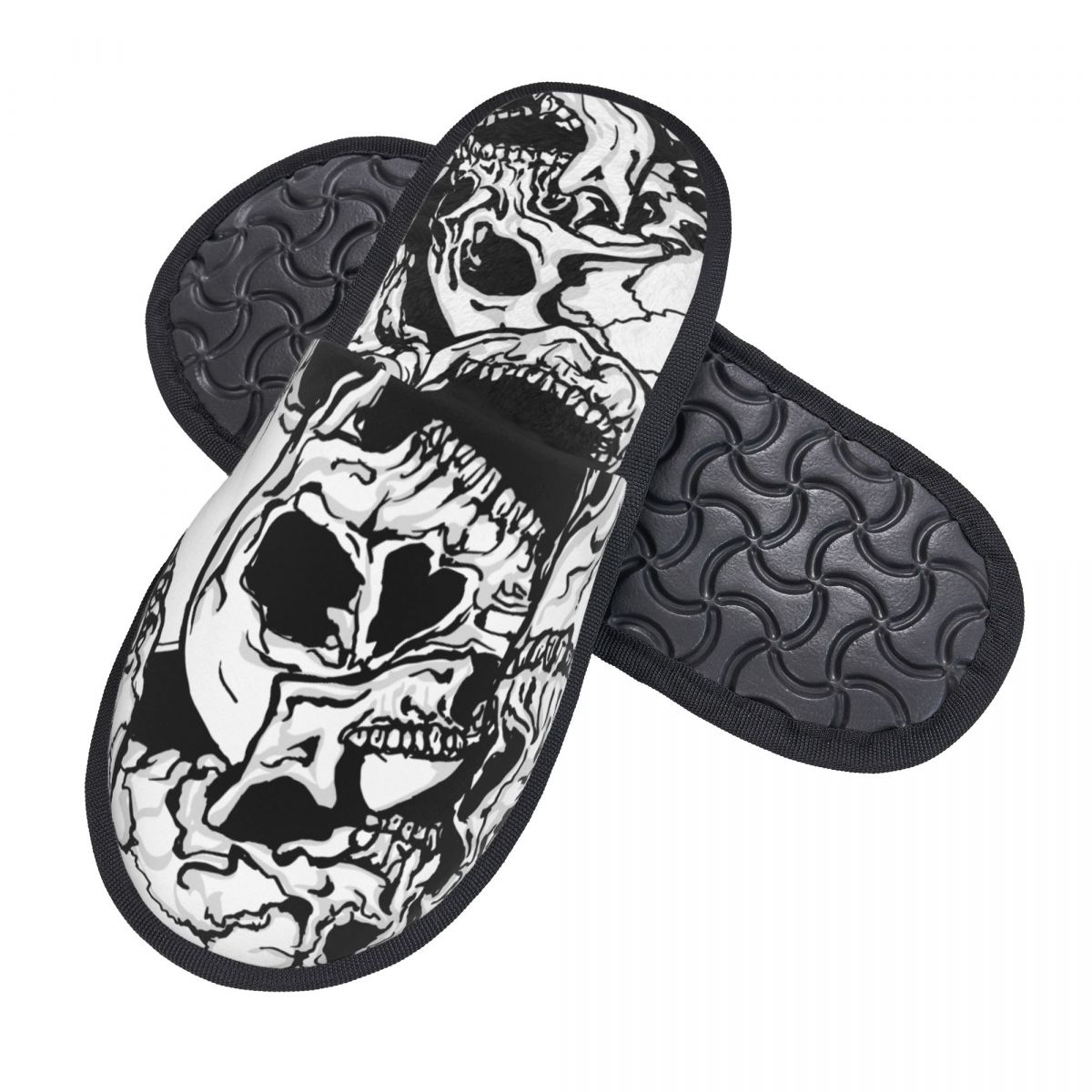 Sandal Rumah Bulu Halus Motif  - Men'S Shoes Black And White ulasan dan harga