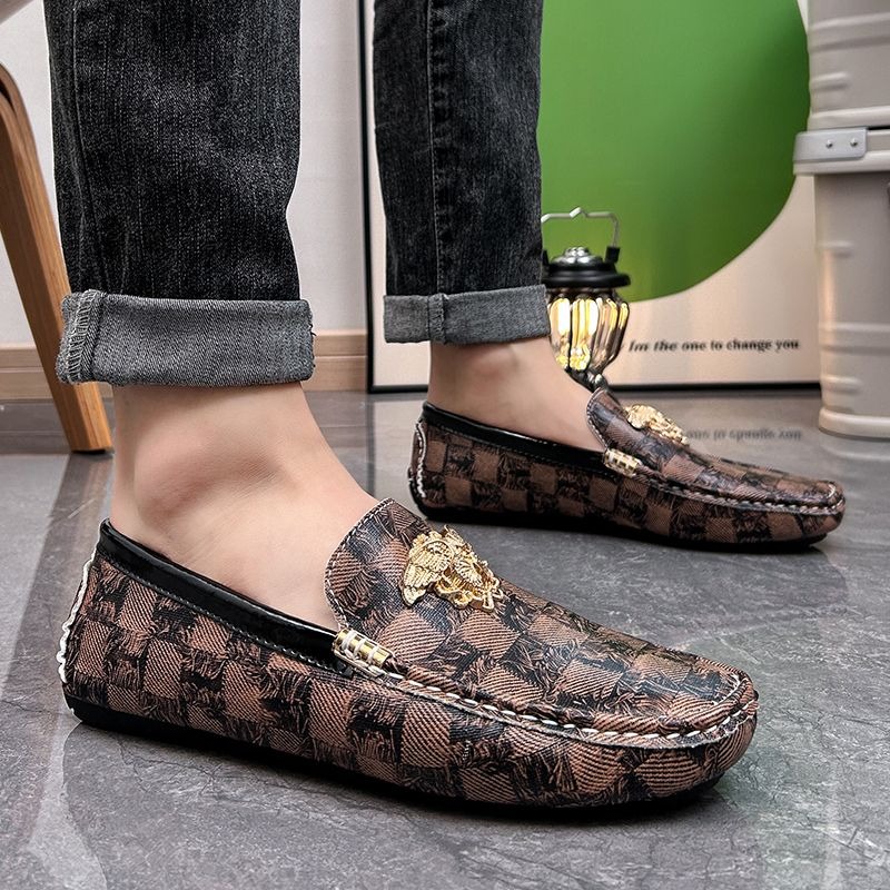 Sepatu Loafer Slip On Kotak-ko - Men'S Shoes Drivers ulasan dan harga