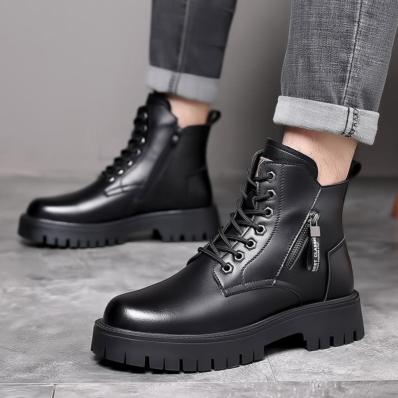 Sepatu Bot Kulit Asli Klasik P - Men'S Shoes For Work ulasan dan harga