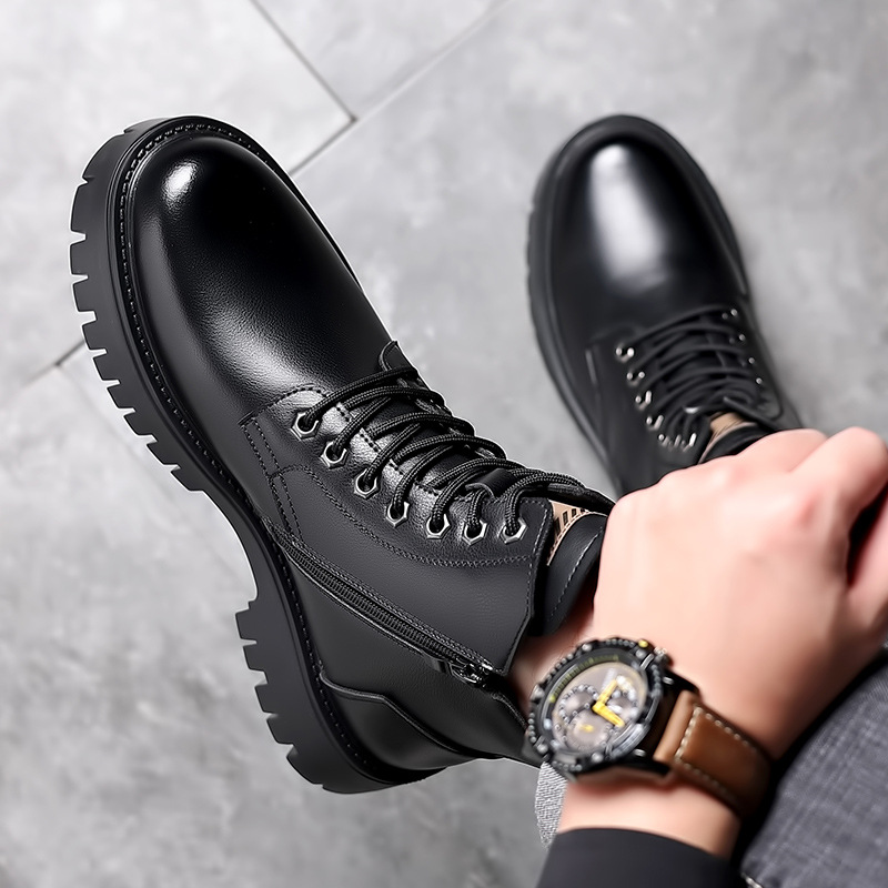 Sepatu Bot Kulit Asli Klasik P - Men'S Shoes For Work ulasan dan harga