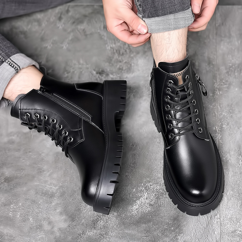 Sepatu Bot Kulit Asli Klasik P - Men'S Shoes For Work ulasan dan harga
