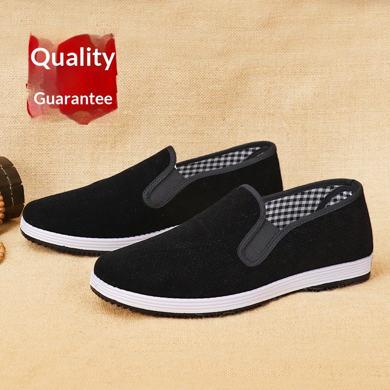 Sepatu kain hitam slip-on pria - Men'S Shoes For Work ulasan dan harga