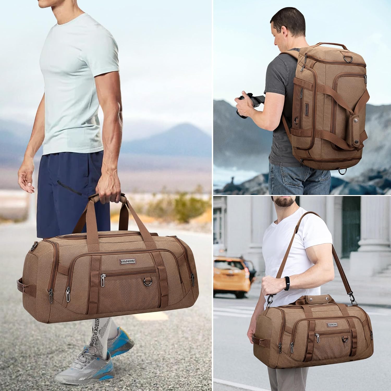 Tas Duffle Kanvas untuk Pria 3 - Men Shoes Men ulasan dan harga