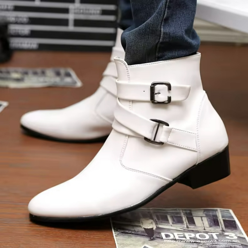 Sepatu Bot Pria Mewah Sepatu B - Men'S Shoes Black And White ulasan dan harga