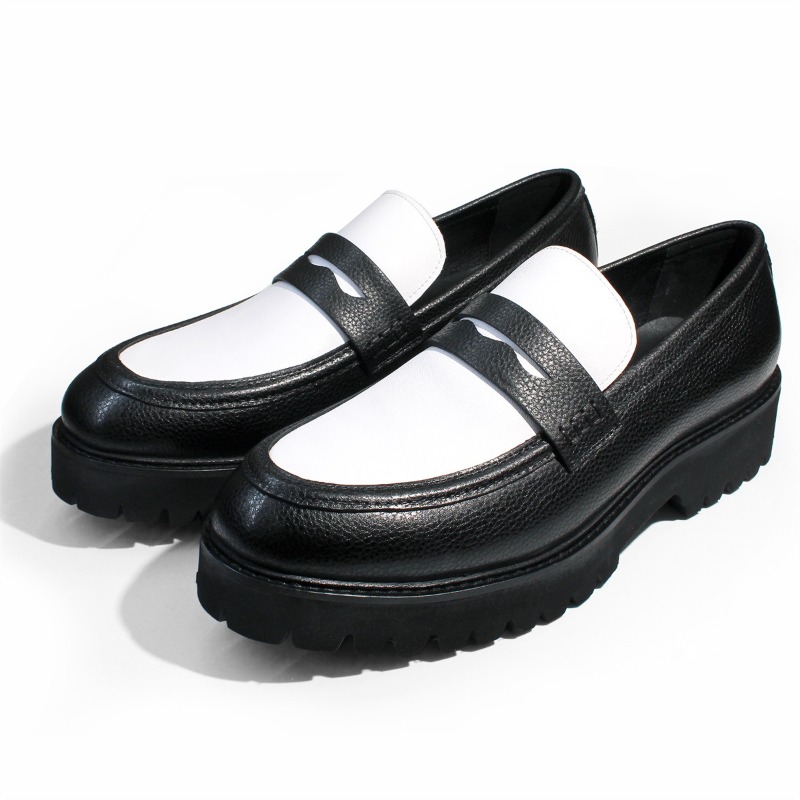 Sepatu Loafer Pria Gaya Inggri - Men'S Shoes Black And White ulasan dan harga