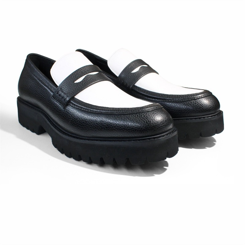 Sepatu Loafer Pria Gaya Inggri - Men'S Shoes Black And White ulasan dan harga
