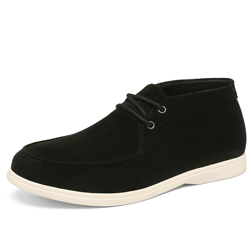 Sepatu Chukka Kulit Suede Gaya - Men'S Shoes Black And White ulasan dan harga