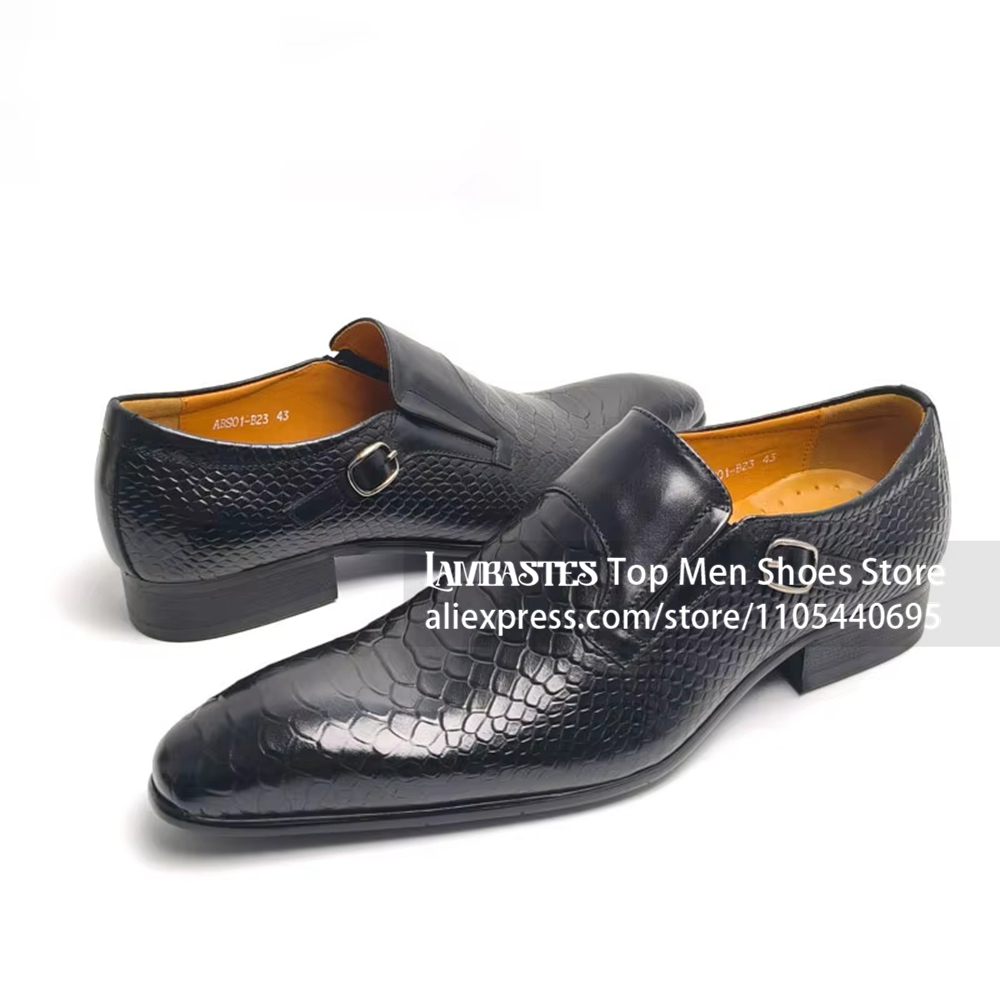 Sepatu Loafer Monk Strap Kulit - Monk Strap Shoe ulasan dan harga