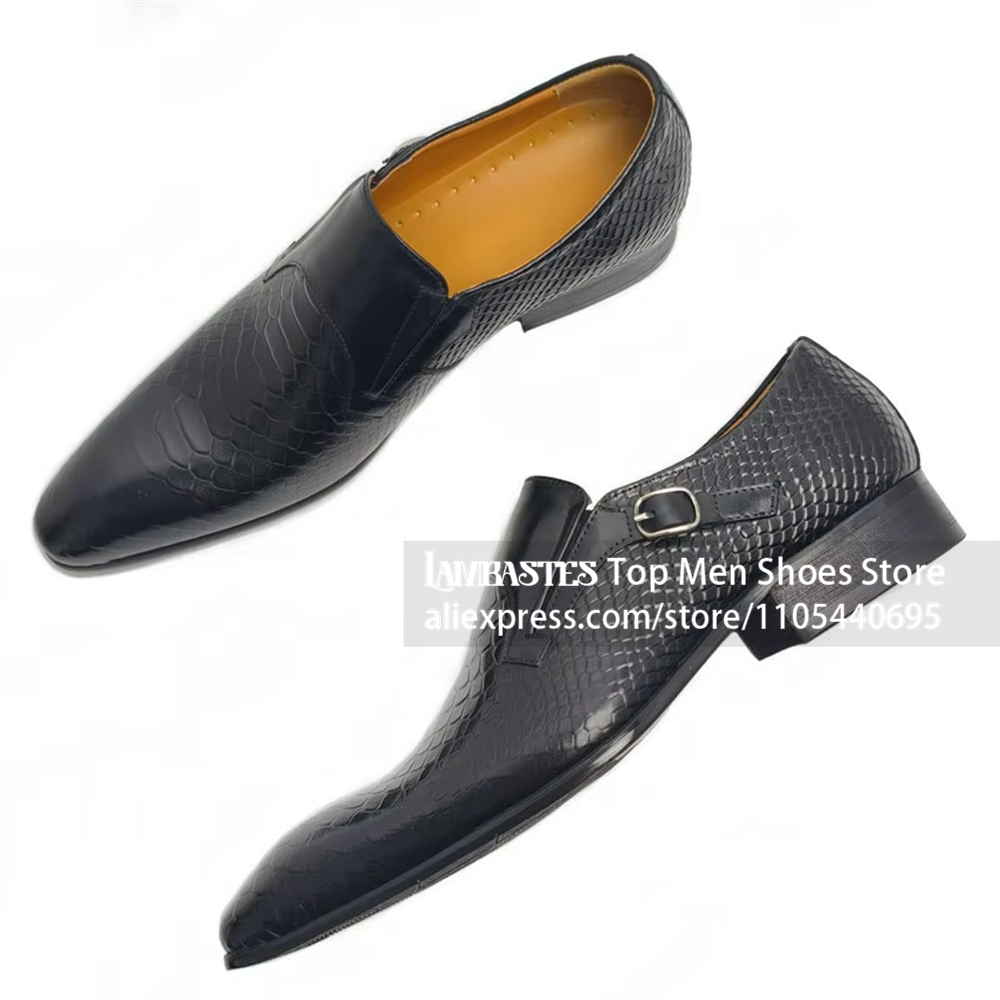 Sepatu Loafer Monk Strap Kulit - Monk Strap Shoe ulasan dan harga