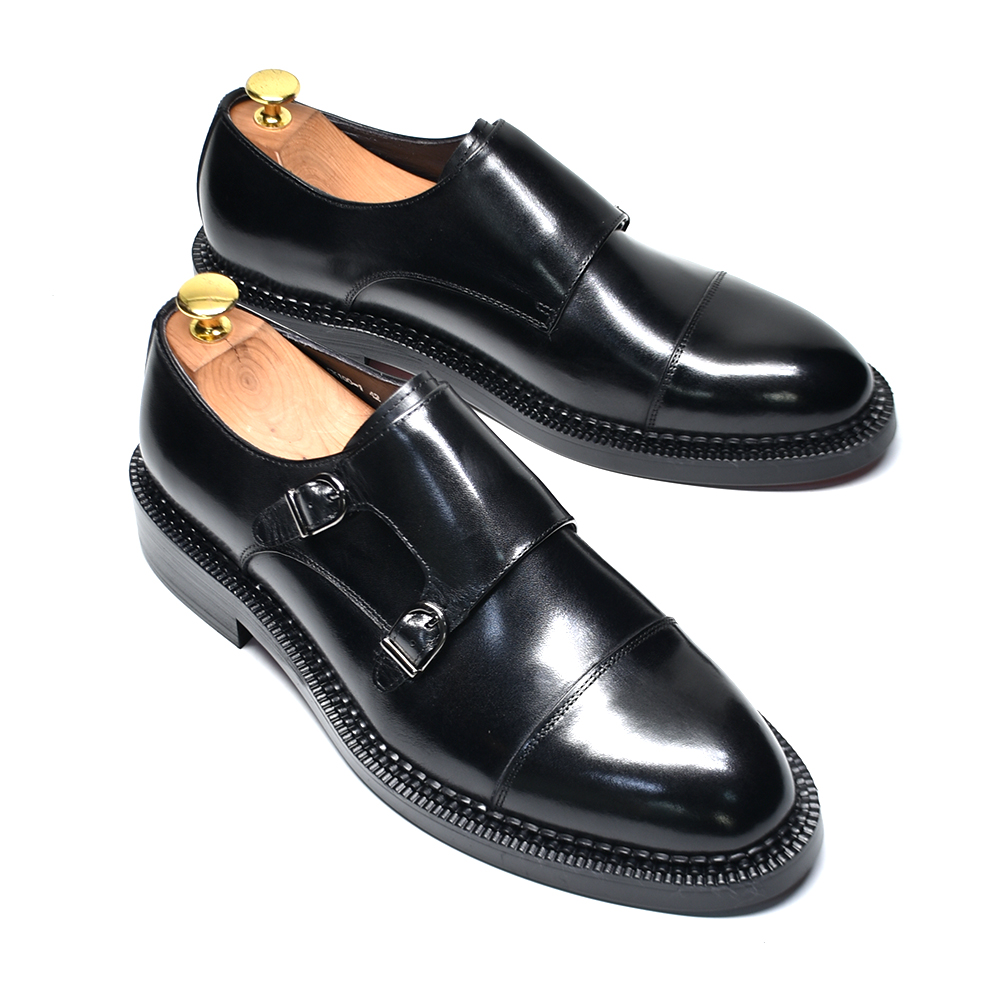 Sepatu Pria Kulit Asli Mewah u - Monk Strap Shoe ulasan dan harga
